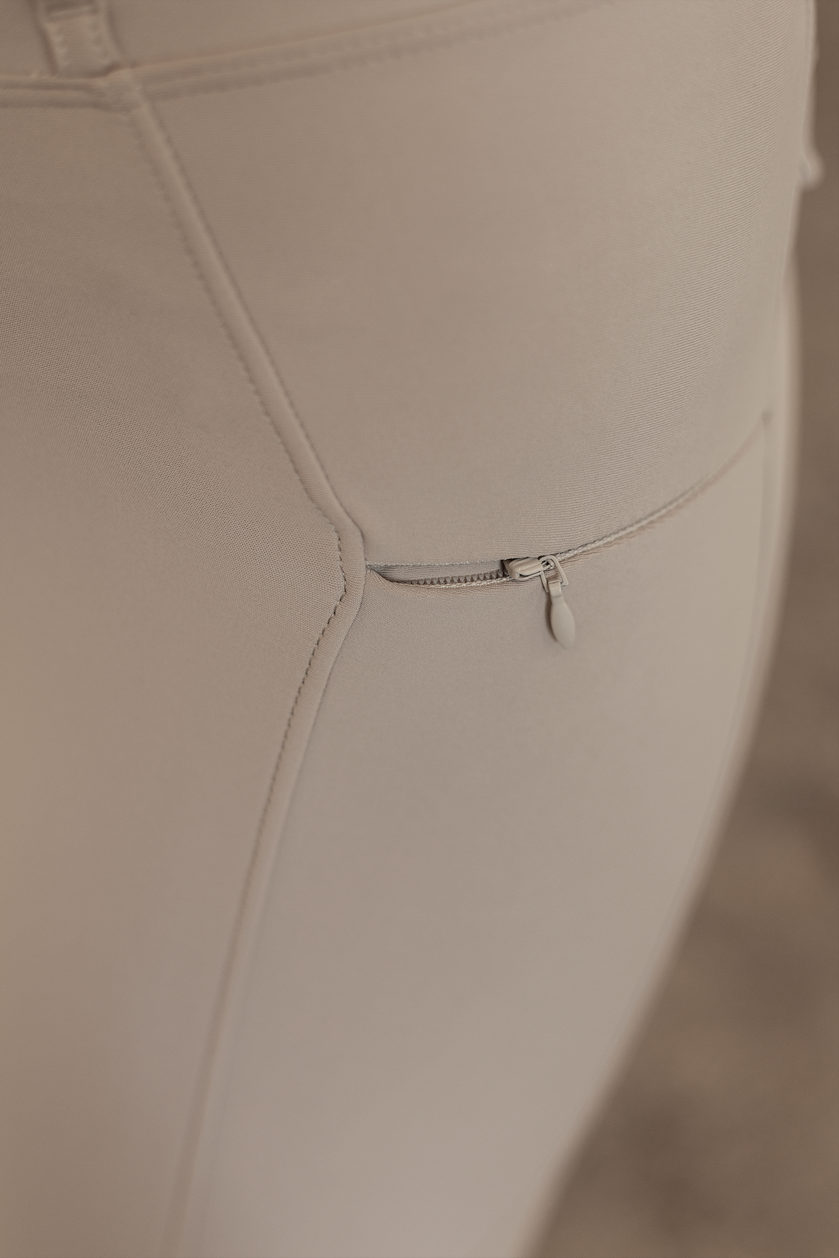 All-inclusive Reitleggings - beige (black edition)