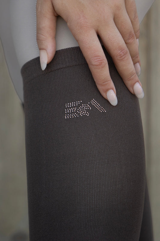 EquiAttire Reitsocken - schokoladenbraun
