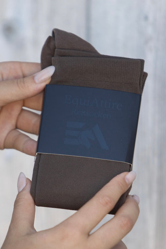 EquiAttire Reitsocken - schokoladenbraun
