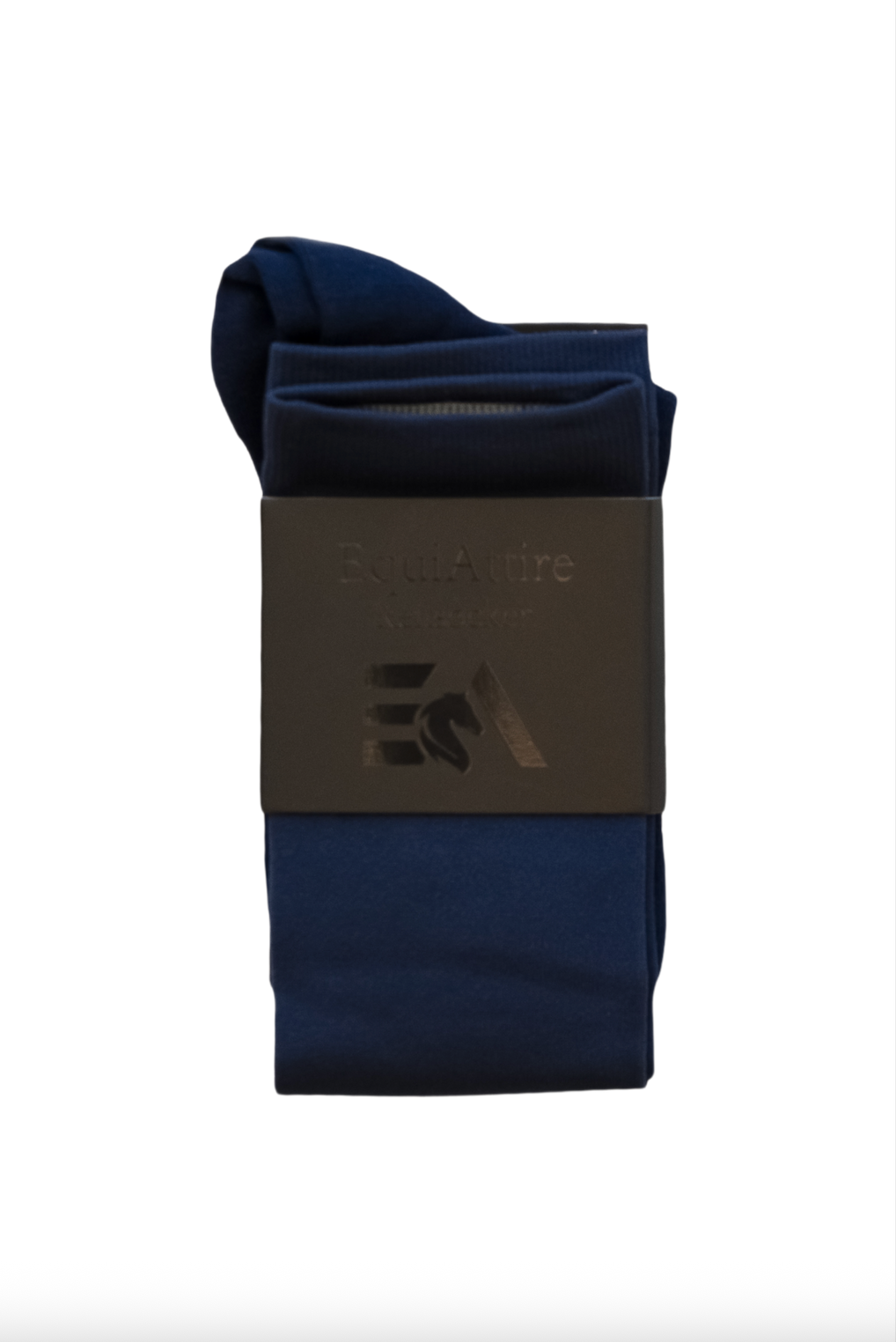 EquiAttire Reitsocken - navy (black edition)