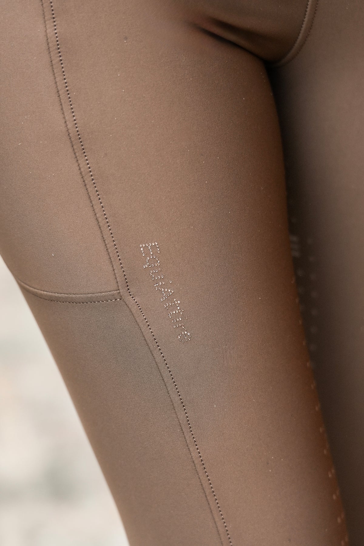 All-inclusive Reitleggings Crystal - schokoladenbraun